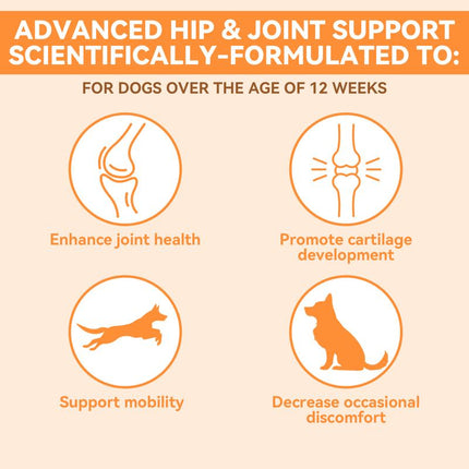 Glucosamine for Dogs Hip and Joint Supplement Chews, Chondroitin Joint Supplement for Dogs, Joint Chews for Dog, Dog Supplement for Joint Pain Relief