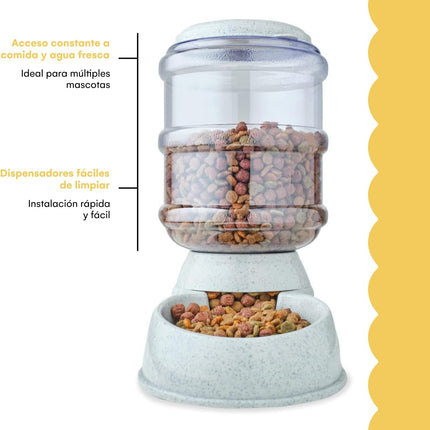 Automatic 1-Gallon Pet Feeder, Easy to Clean, Supports Multiple Pets, Ideal for Cats and Dogs