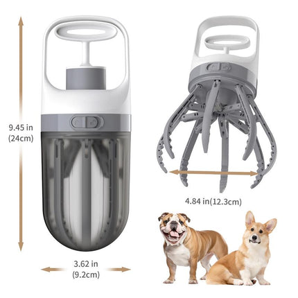 LIVEKEY Pooper Scooper for Dogs 2 in 1 Portable Dog Waste Pick-Up Claw 6.2'' Palm Wide with 75PCS Bag Attachment for Small to Large Dogs Pet Supplies Dispenser