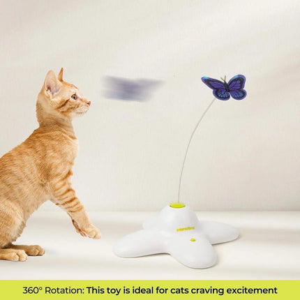 All for Paws Automatic Butterfly Toy for Cats - Fun and Interactive Pet Toy Exercise Playful Cat Stuff