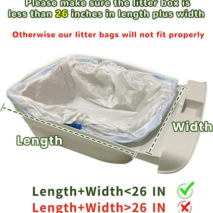 80 Count Litter Bags Compatible with Autoscooper 11 and Neakasam1 Open-Top Self-Cleaning Cat Litter Box, 4 Rolls Cat Litter Waste Receptacles Bags (80 Count)