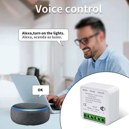 Tuya Smart Wifi Switch for Lighting RF 433Mhz Wireless Switch Smart Life APP Voice Control Work with Alexa Google Home Alice