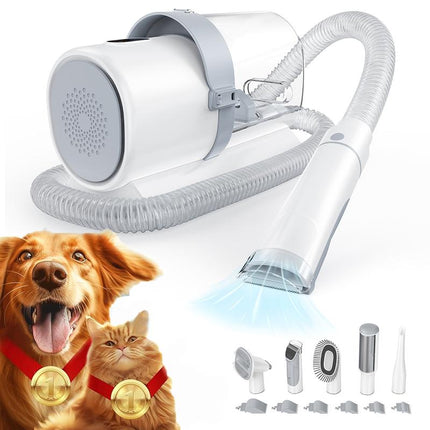 Geoorood 2.5L Dog Grooming Vacuum with 4-In-1 Tools, Professional Pet Hair Vacuum Kit for Shedding Grooming, Suitable for Dogs and Cats