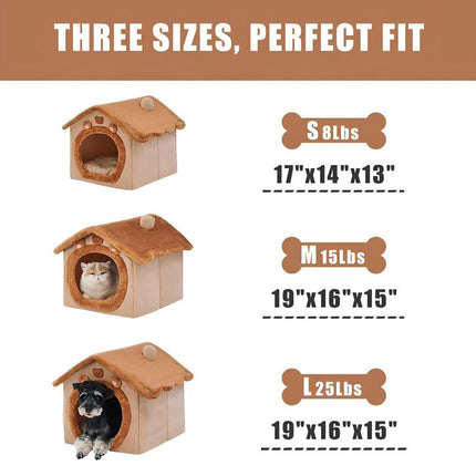 Modern Cat Houses and Condos - 1 Removable and Washable Pet Bed, Soft and Cozy Kitten and Puppy Den Nests, No Complicated Assembly Required!