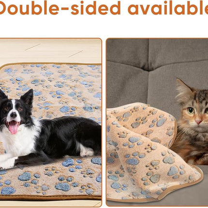 1 Pack 3 Waterproof Dog Blanket for Small Dogs, Washable Pet Blankets with Double -Sided Soft Warm Flannel Fleece, Reusable Puppy Pads for Dog Bed & Couch (M (30X20 Inch))