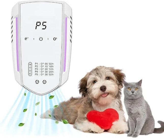 Odor Eliminator for Home Pets,Air Purifier for Cat Litter, Dog Urine, Smoke & Musty Smells Quiet, Portable, Filter-Free Purifier Smelly Solutions Ozone Generator