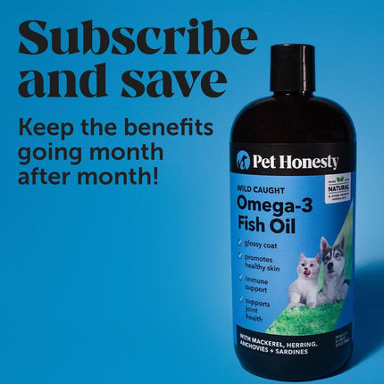 Pet Honesty Omega 3 Fish Oil for Dogs - 32 Ounce Bottle