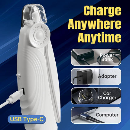 LIVEKEY 2 in 1 Dog Nail Clippers & Dog Paw Trimmer for Large Medium Small Dogs, USB Rechargeable Dog Nail Trimmers with 2 LED Light and Safe Lock Design for Dogs and Cats Petsupplies Animal