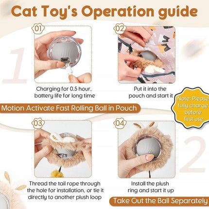 Cat Interactive Toy, Hidden & Seeking Game Mat with Moving Ball, Indoor Interactive Cat Toy, Perfect Cat Kick Toy, Bring Endless Fun