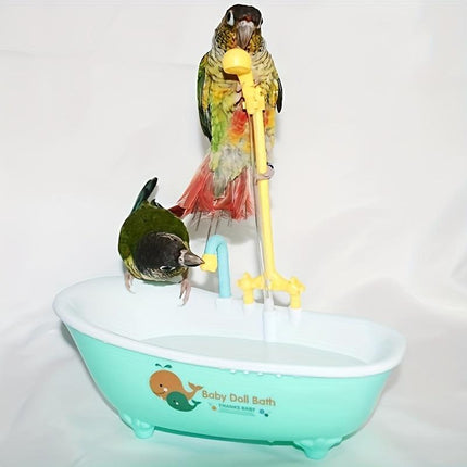 Random Color Bird Bath Tub, Cute Shower Box, Bathing Tub Container, Bird Cage Accessories for Small Medium Long Tail Parrots Cleaning Supplies