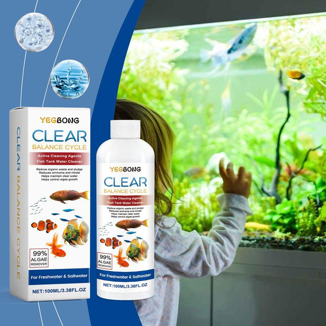 2025 New Model Fish Tank Water Clarifying Agent, to Clean Fish Tank Stains Sludge Water Quality Clear Control Algae Growth