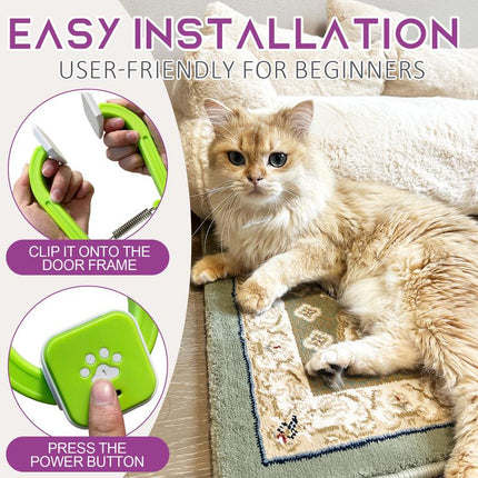 Electric Cat Teaser, Rechargeable Interactive Cat Toy, Upgraded Dual Mode, Irregular Rocking & 360° Spinning with Remote, Door Clip Design, Stimulates Mind & Body, Motion Activated, Cat Toys, Cat Stuff