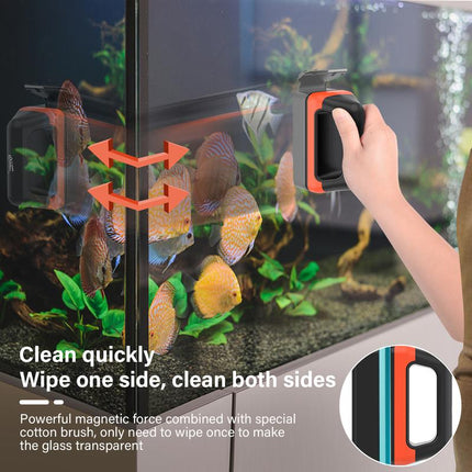 Hygger Fish Tank Magnetic Glass Cleaner Two Detachable Algae Scraper for Aquarium Fish Tank，Floating Scrubber Brush Glass Algae Magnet Cleaning Tool for Small Medium Large Aquariums Tank
