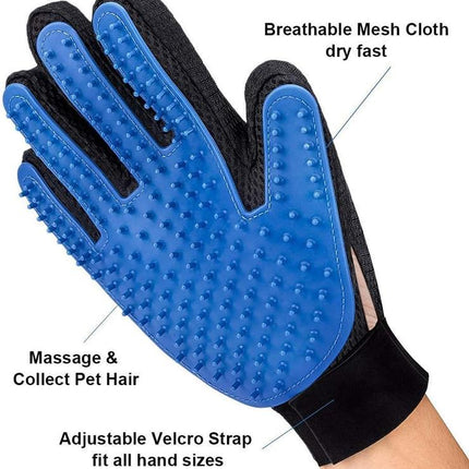 A+Pet Hair Remover Glove - Gentle Pet Grooming Glove Brush - Deshedding Glove - Massage Mitt with Enhanced Five Finger Design - Perfect for Dogs & Cats with Long & Short Fur - 1 Pack (Right-Hand), Removal Cleaning Tools