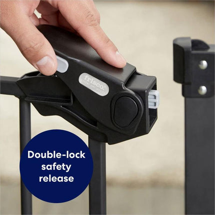 Extra-Wide Steel Pet Gate – Pressure Mount Adjustable (29-52") Self-Closing Door & Dual Locks! Pet Gate Safety Fences Playpen